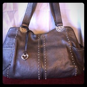 Brighton leather bag in pewter